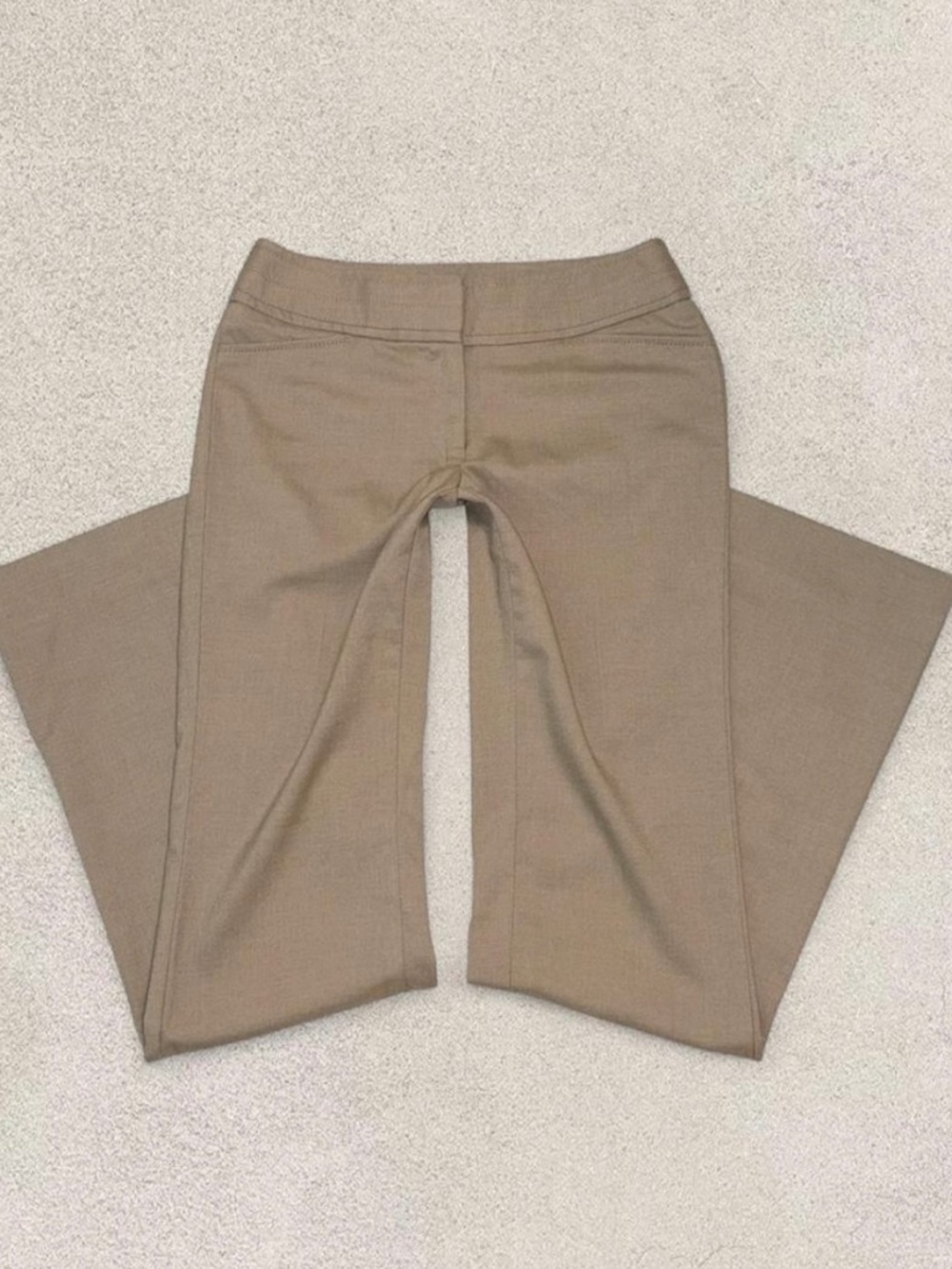 Office Siren Tan Low Rise Flare Dress Pants Women's 00